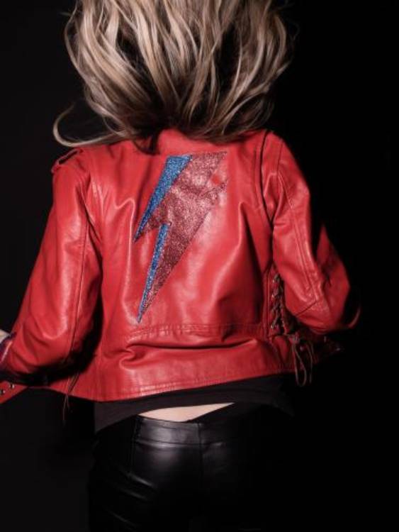 David Bowie Red Vintage Leather Jacket